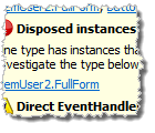 Disposed instances analysis issue