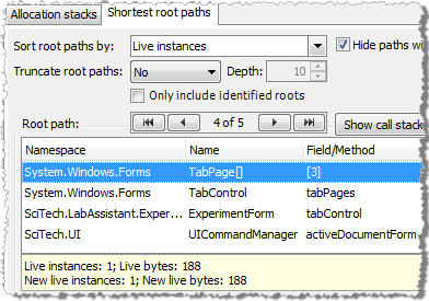 Shortest root paths browser